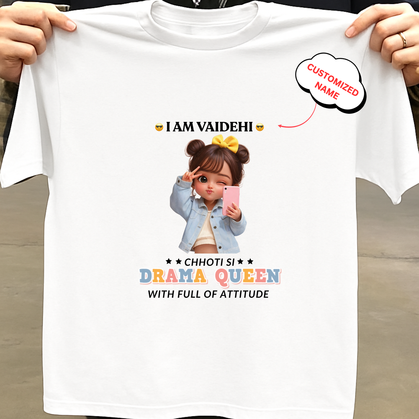 CUSTOMIZED- DRAMA QUEEN KIDS & ADULT CLASSIC T-SHIRT