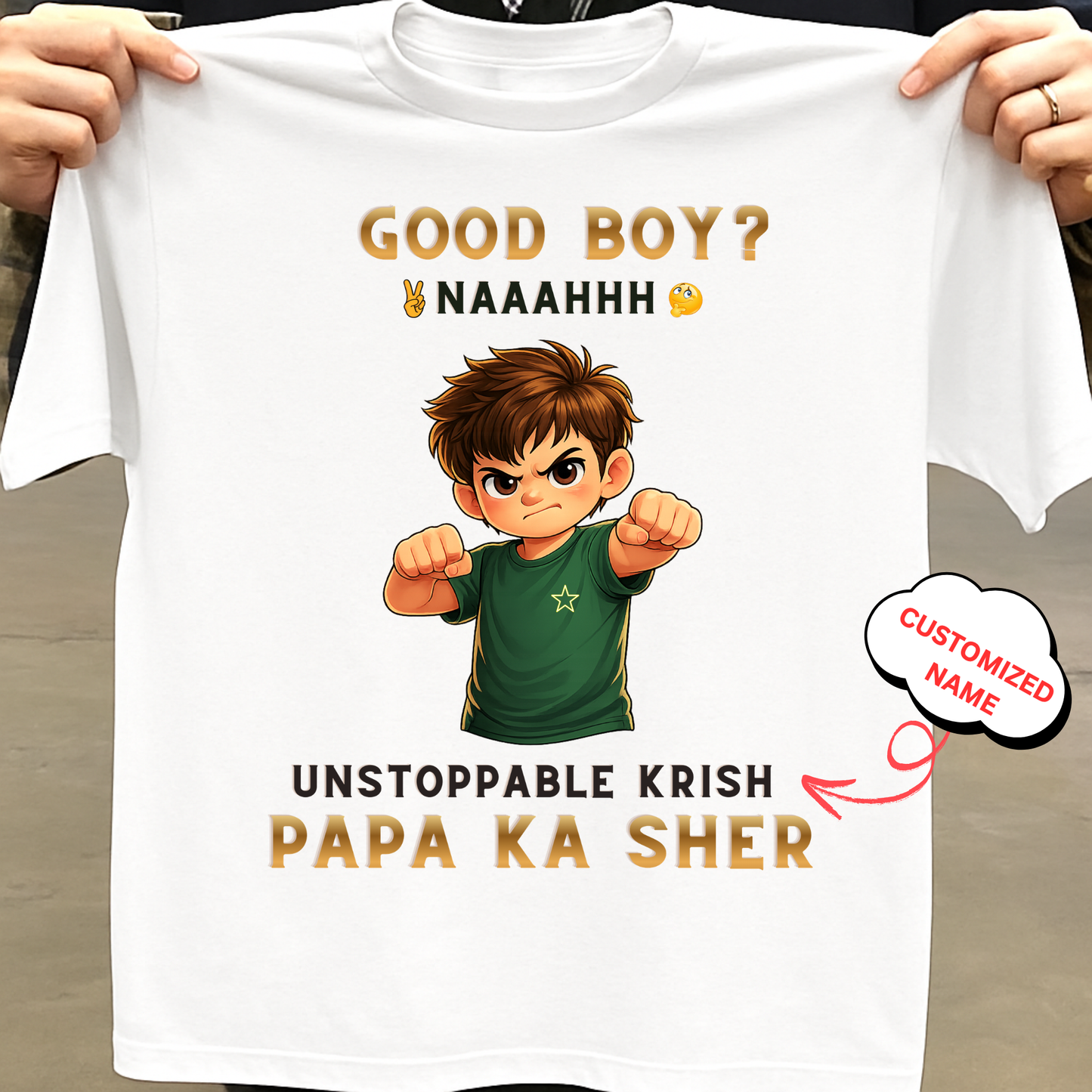CUSTOMIZED- PAPA KA SHER KIDS & ADULT CLASSIC T-SHIRT