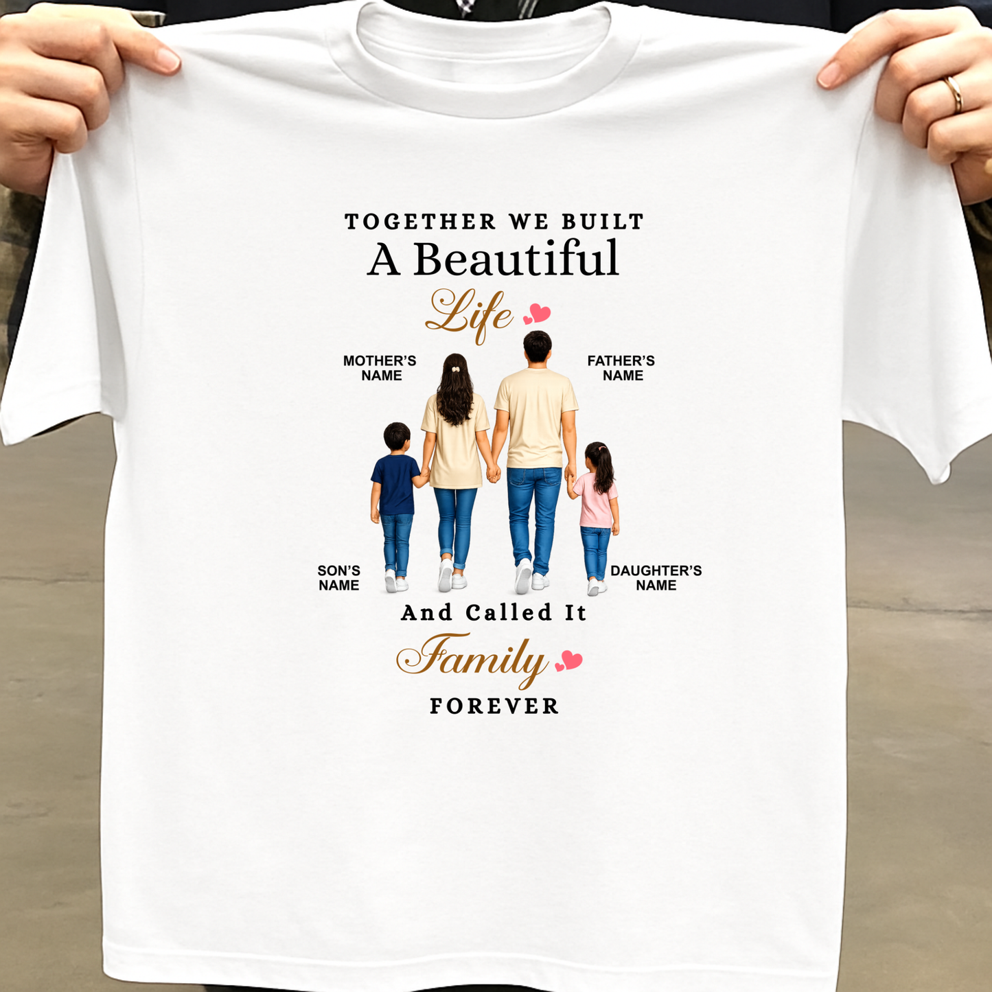 CUSTOMIZED - A BEAUTIFUL FAMILY WITH KIDS CLASSIC T-SHIRT
