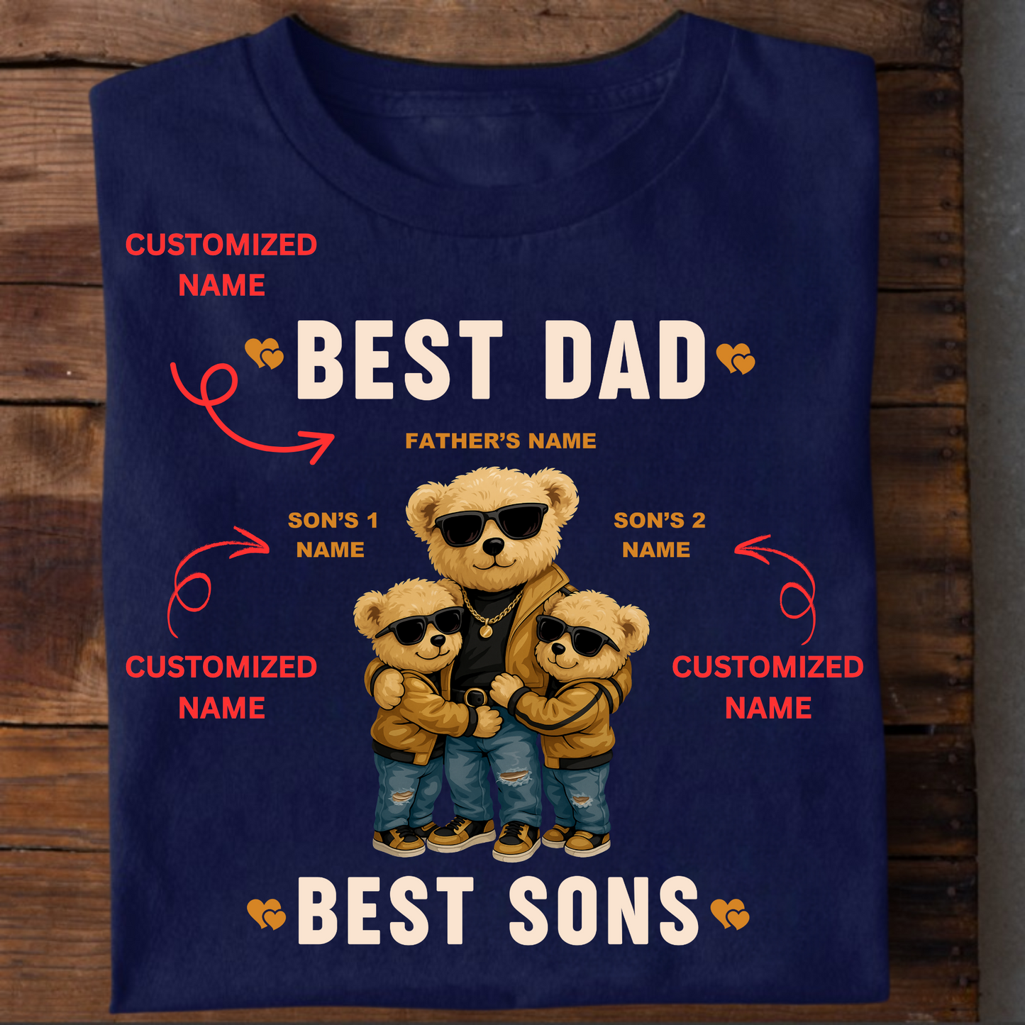 CUSTOMIZATION-BEST DAD & BEST SONS CLASSIC T-SHIRT
