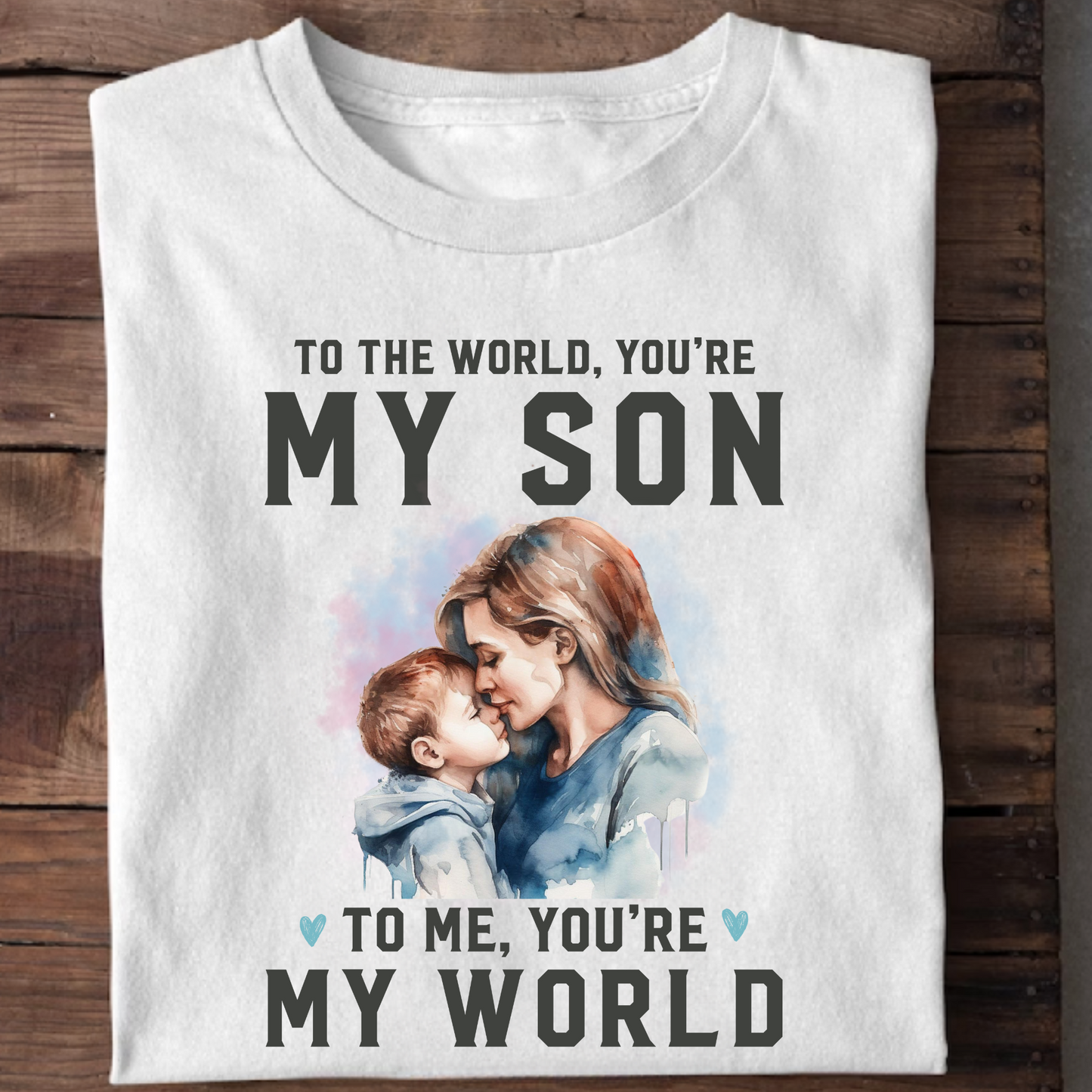 MY WORLD, MY SON (MOM) PREMIUM CLASSIC T-SHIRT