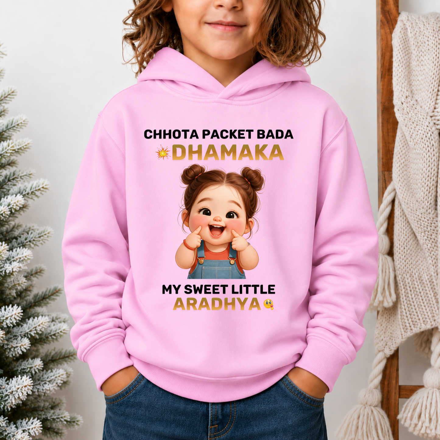 CUSTOMIZED - CHHOTA PACKET BADA DHAMAKA PREMIUM KIDS HOODIE