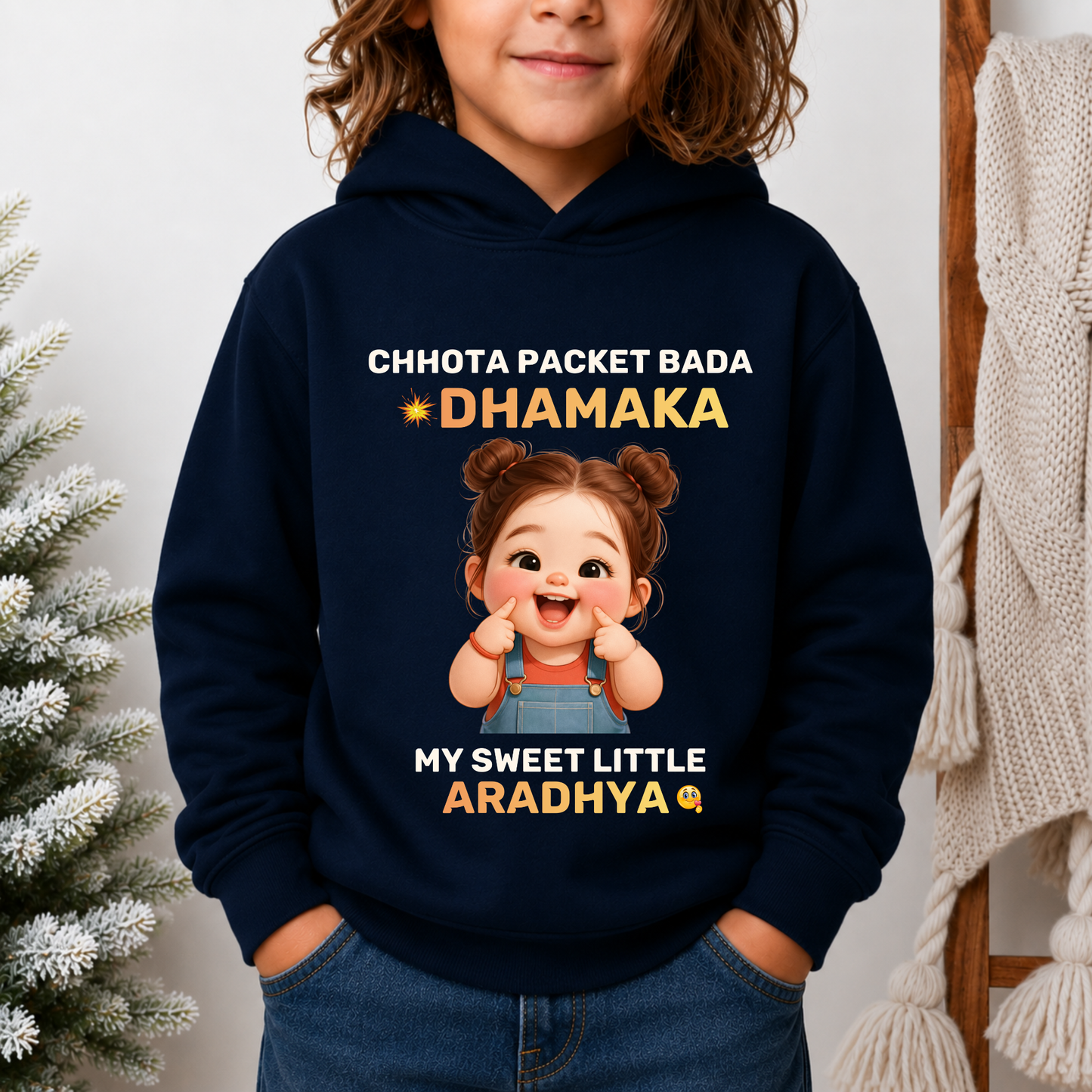 CUSTOMIZED - CHHOTA PACKET BADA DHAMAKA PREMIUM KIDS HOODIE