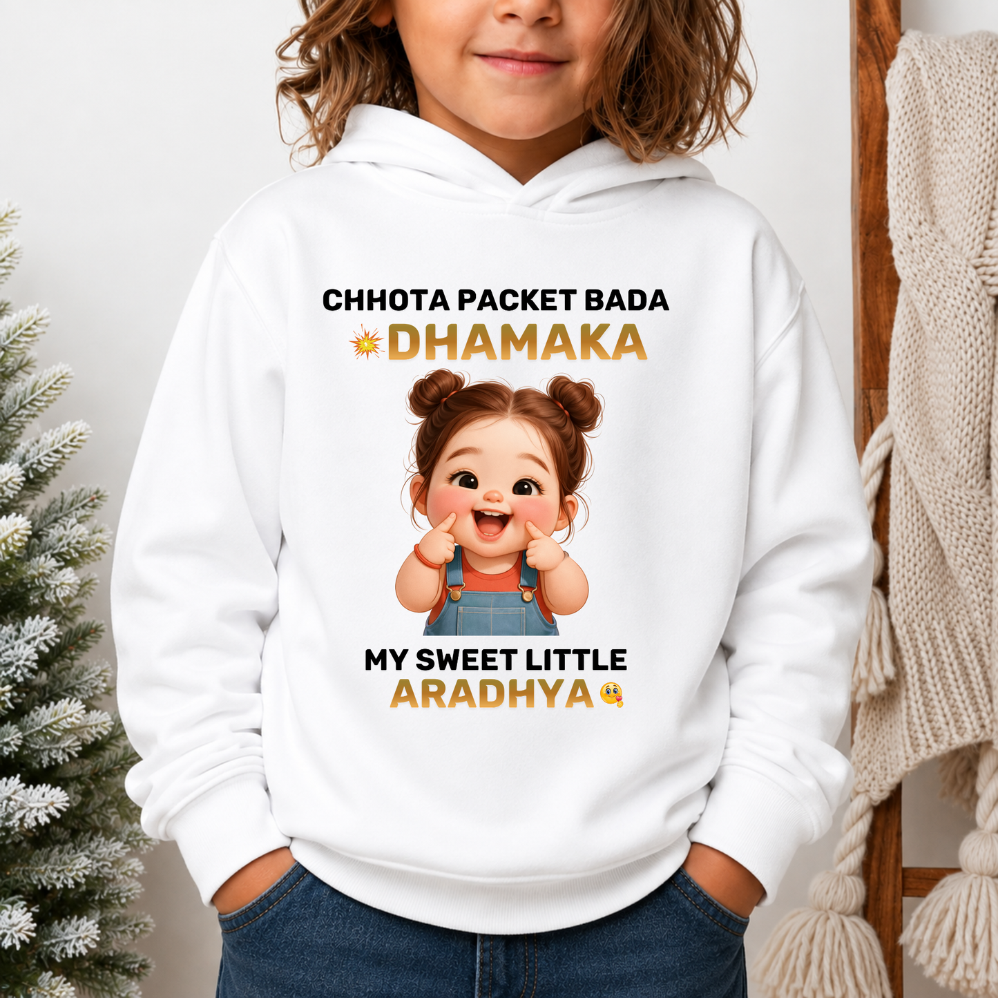 CUSTOMIZED - CHHOTA PACKET BADA DHAMAKA PREMIUM KIDS HOODIE