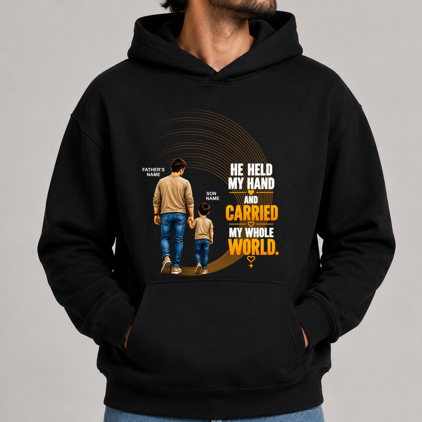 CUSTOMIZED - MY WHOLE WORLD ADULTS HOODIE