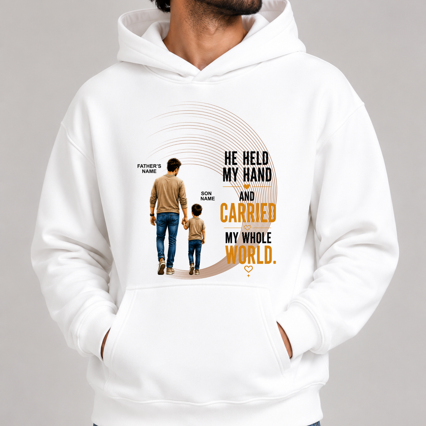 CUSTOMIZED - MY WHOLE WORLD ADULTS HOODIE