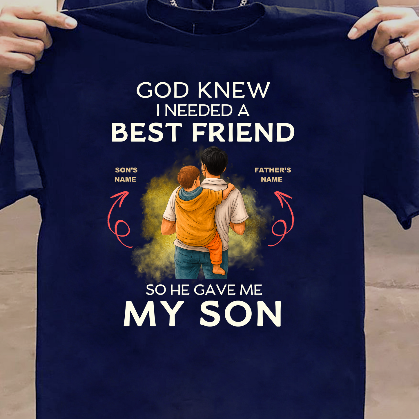 CUSTOMIZED-BEST FRIEND MY SON (FATHER) CLASSIC T-SHIRT