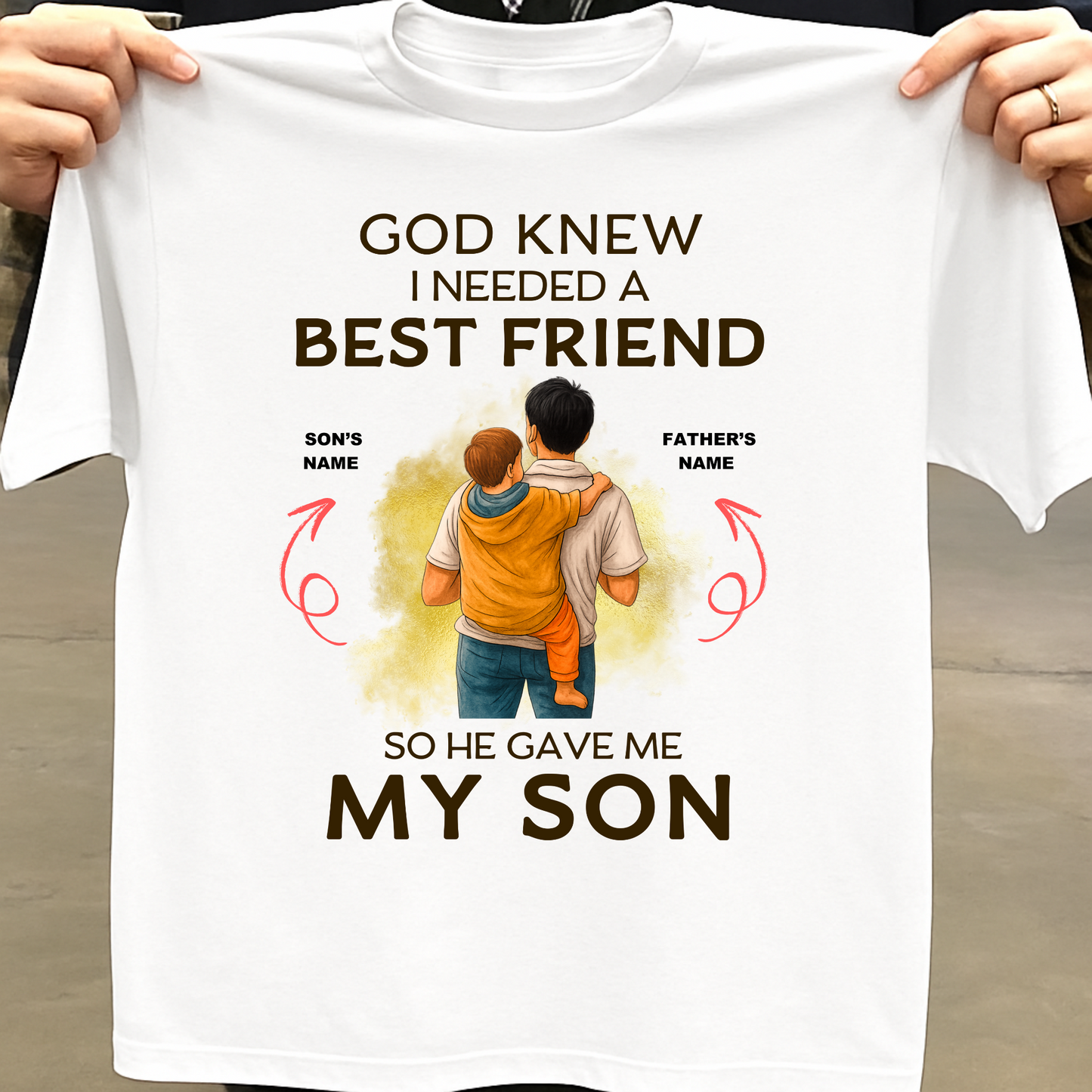 CUSTOMIZED-BEST FRIEND MY SON (FATHER) CLASSIC T-SHIRT