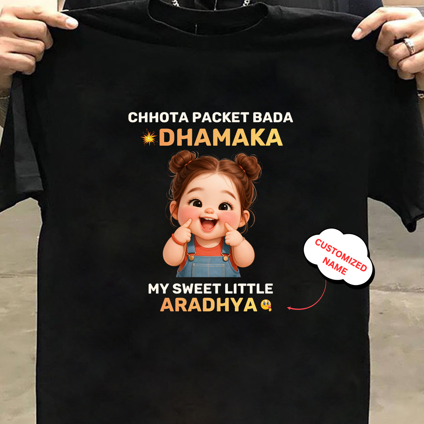 CUSTOMIZED- CHHOTA PACKET BADA DHAMAKA KIDS & ADULT CLASSIC T-SHIRT