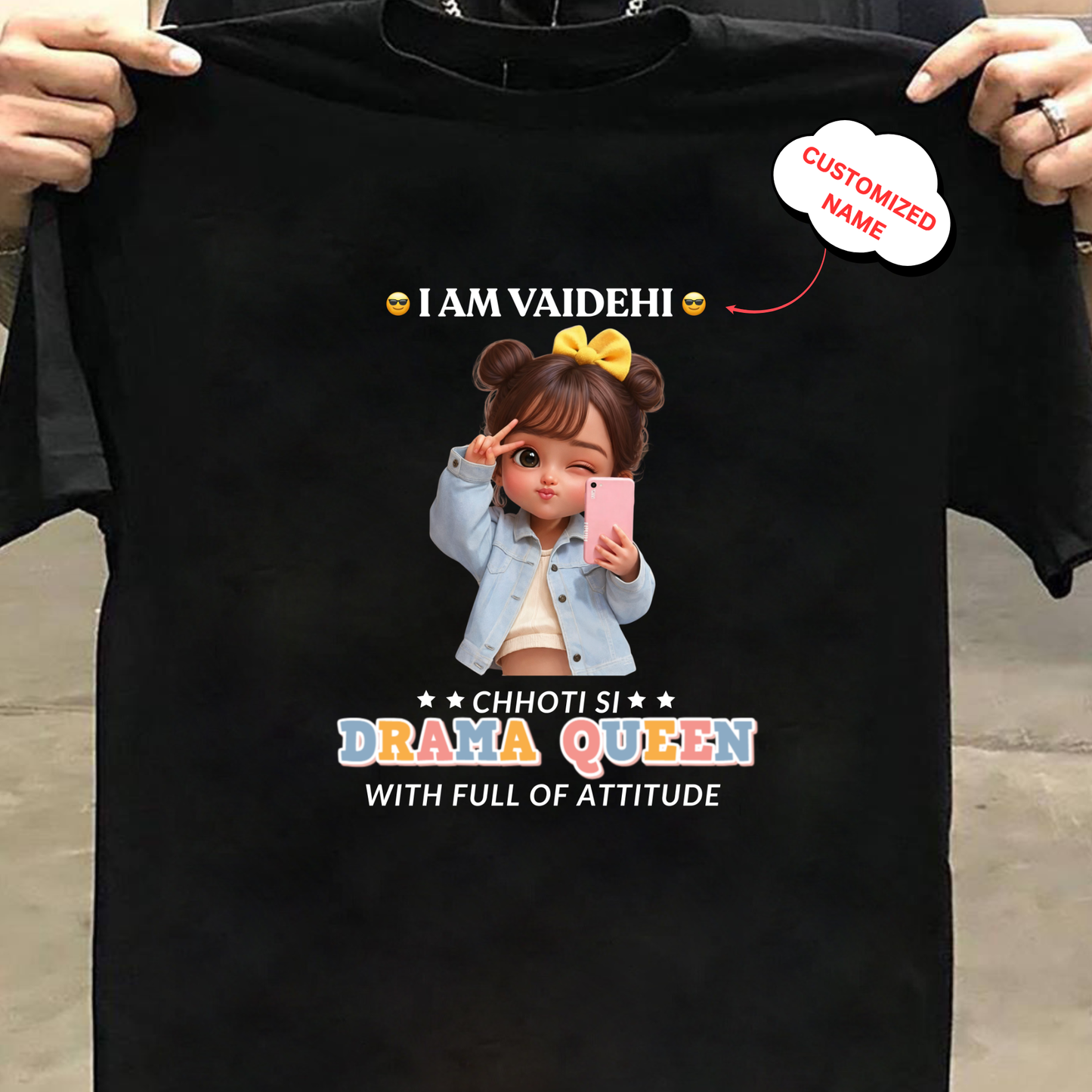 CUSTOMIZED- DRAMA QUEEN KIDS & ADULT CLASSIC T-SHIRT