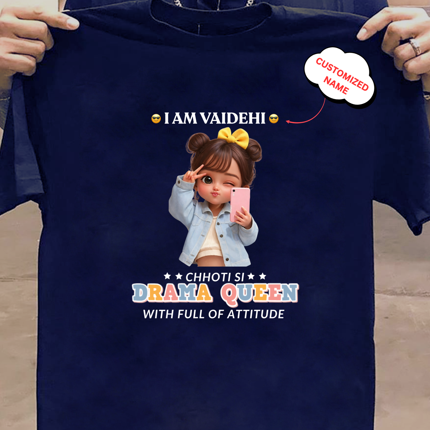 CUSTOMIZED- DRAMA QUEEN KIDS & ADULT CLASSIC T-SHIRT