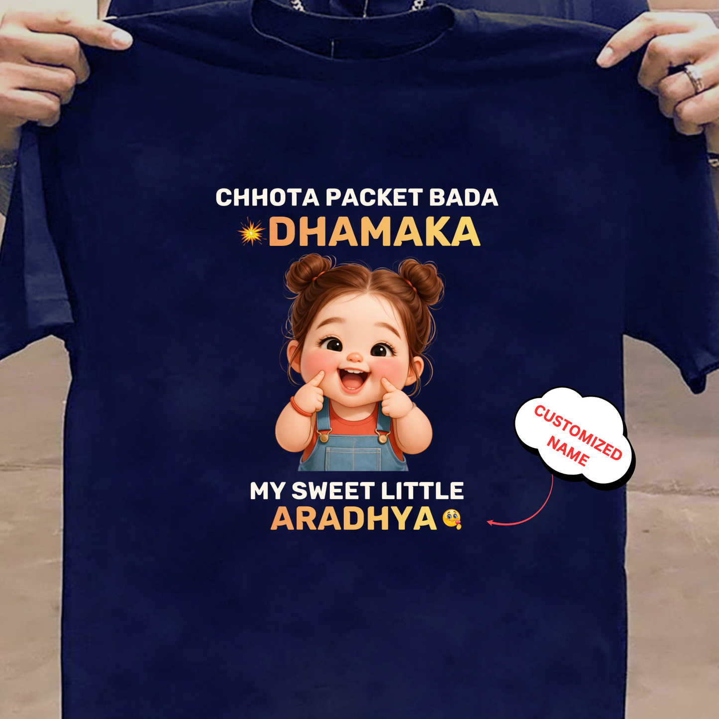 CUSTOMIZED- CHHOTA PACKET BADA DHAMAKA KIDS & ADULT CLASSIC T-SHIRT