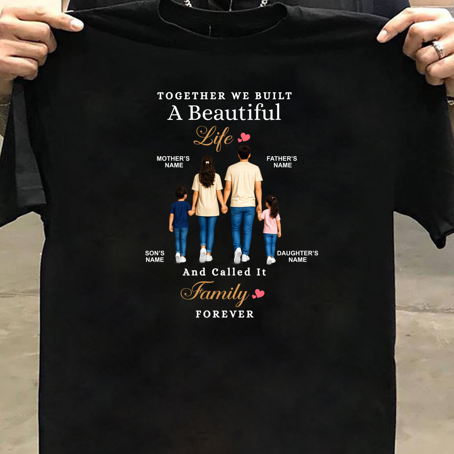 CUSTOMIZED - A BEAUTIFUL FAMILY WITH KIDS CLASSIC T-SHIRT