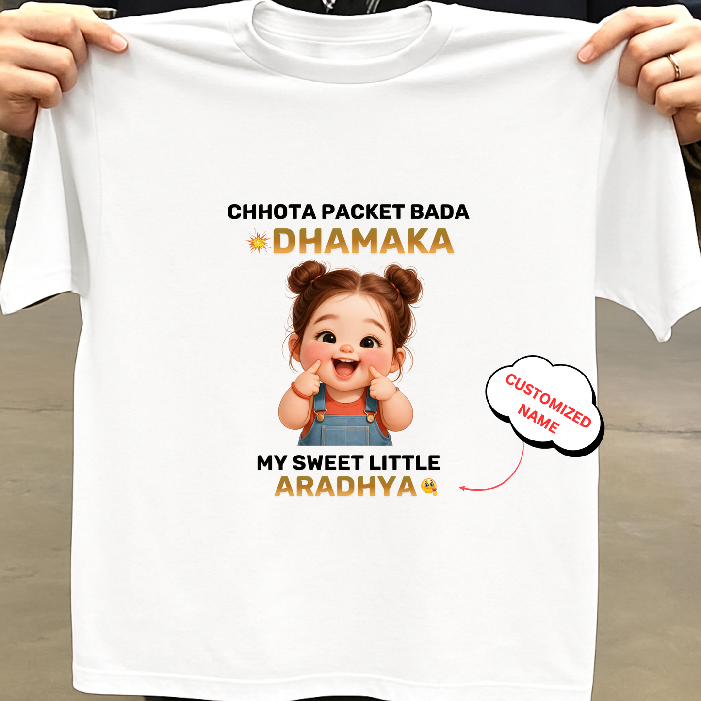CUSTOMIZED- CHHOTA PACKET BADA DHAMAKA KIDS & ADULT CLASSIC T-SHIRT