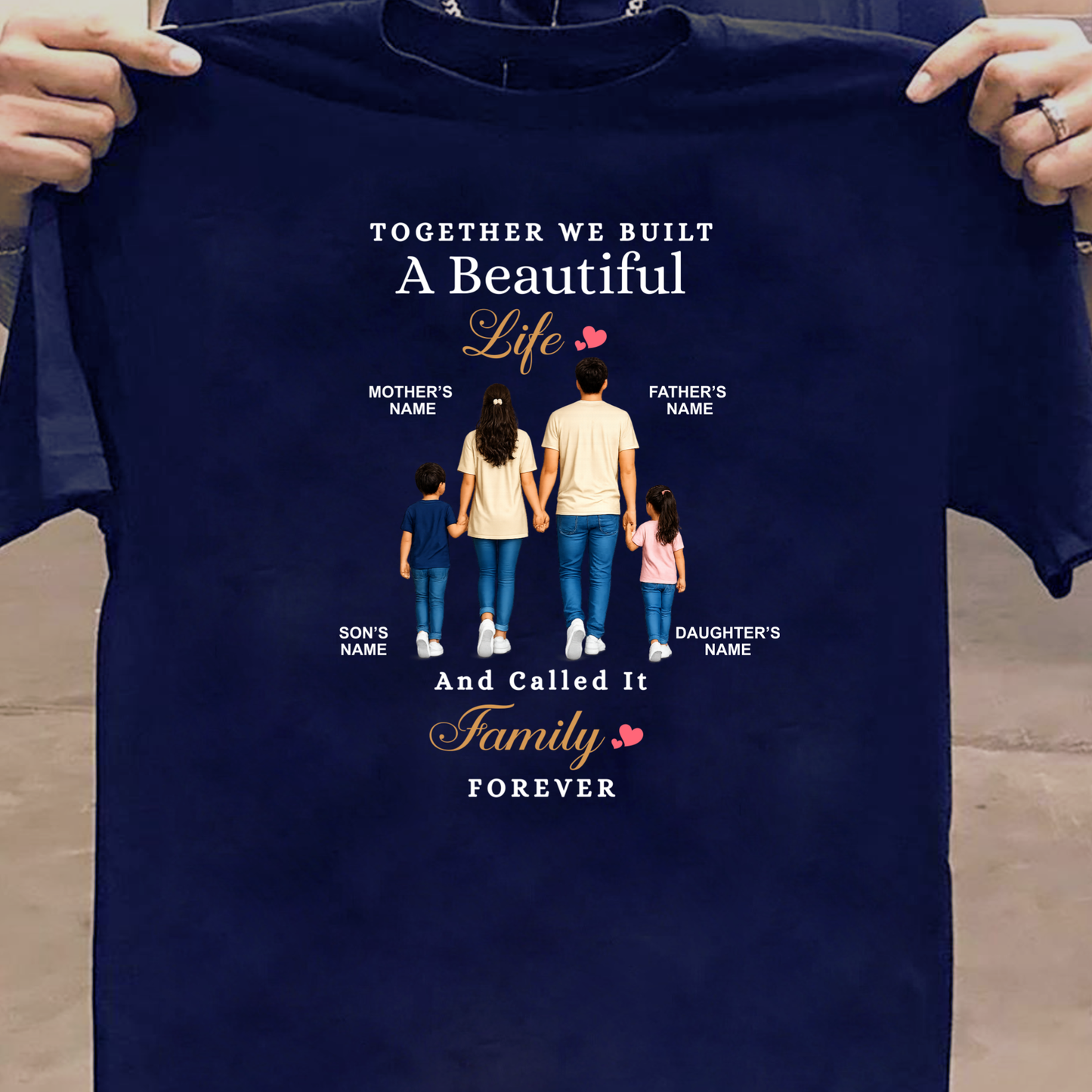 CUSTOMIZED - A BEAUTIFUL FAMILY WITH KIDS CLASSIC T-SHIRT