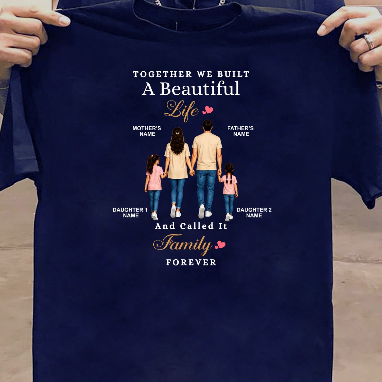 CUSTOMIZED - A BEAUTIFUL FAMILY (DAUGHTERS) CLASSIC T-SHIRT