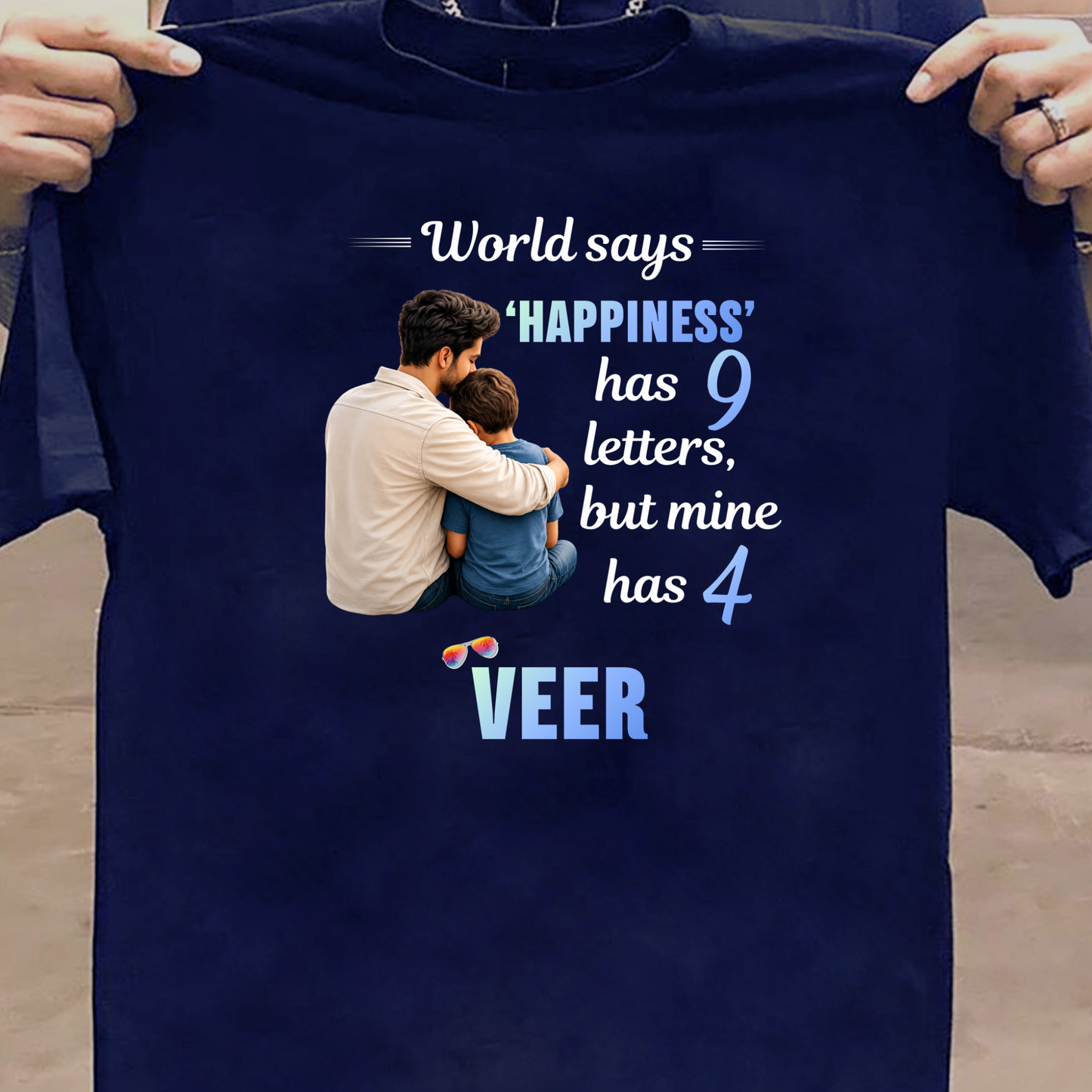 CUSTOMIZED - MY HAPPINESS DAD SON  CLASSIC T-SHIRT