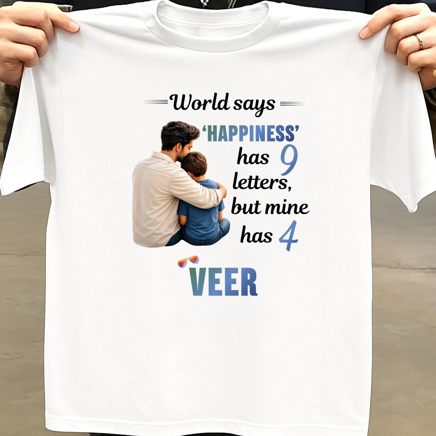 CUSTOMIZED - MY HAPPINESS DAD SON  CLASSIC T-SHIRT