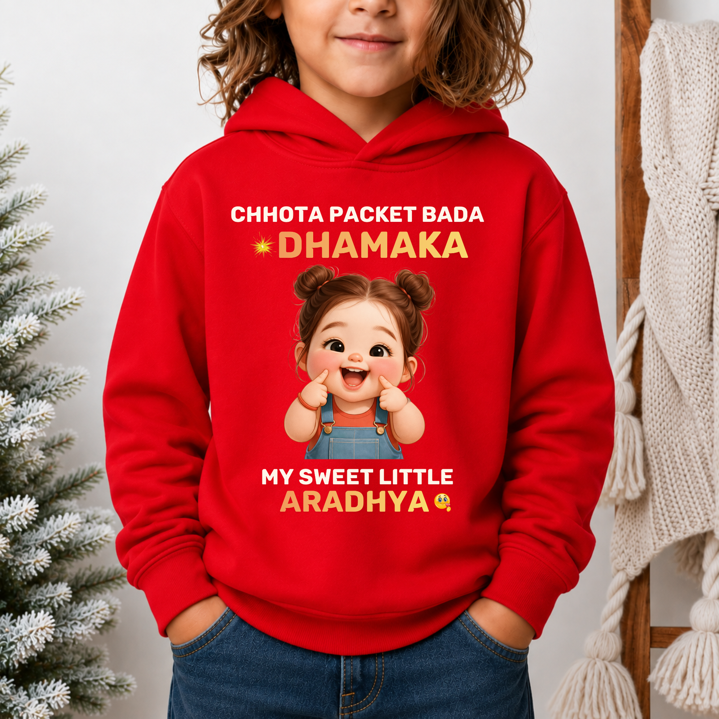 CUSTOMIZED - CHHOTA PACKET BADA DHAMAKA PREMIUM KIDS HOODIE