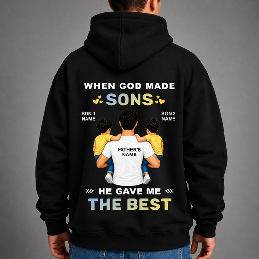 CUSTOMIZED - THE BEST TWO SONS PREMIUM HOODIE (B)