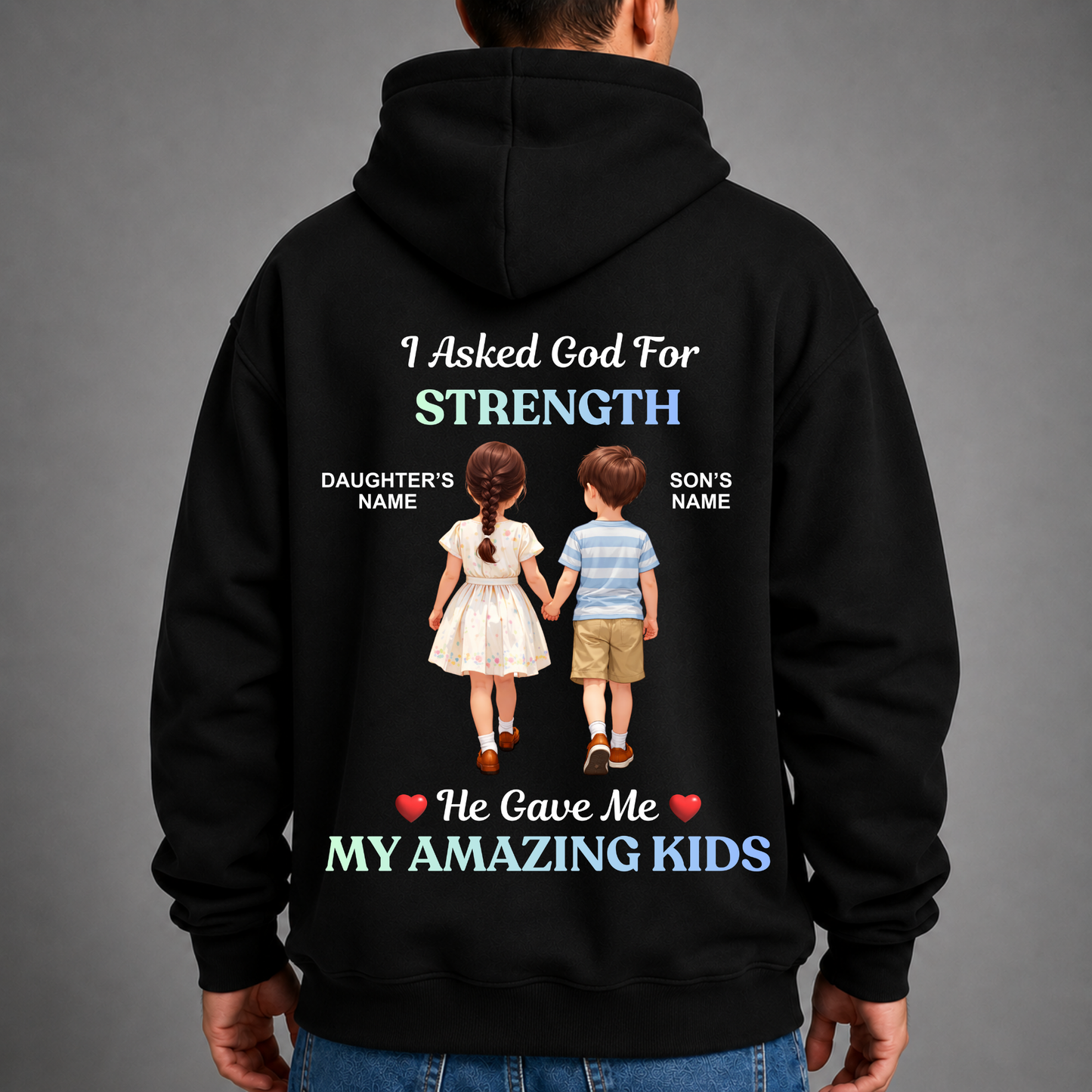 CUSTOMIZED - STRENGTH AMAZING KIDS PREMIUM HOODIE (B)