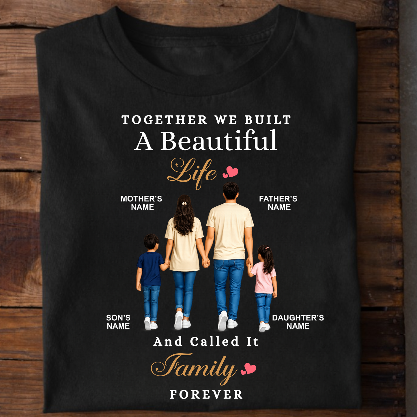 CUSTOMIZED - A BEAUTIFUL FAMILY WITH KIDS CLASSIC T-SHIRT