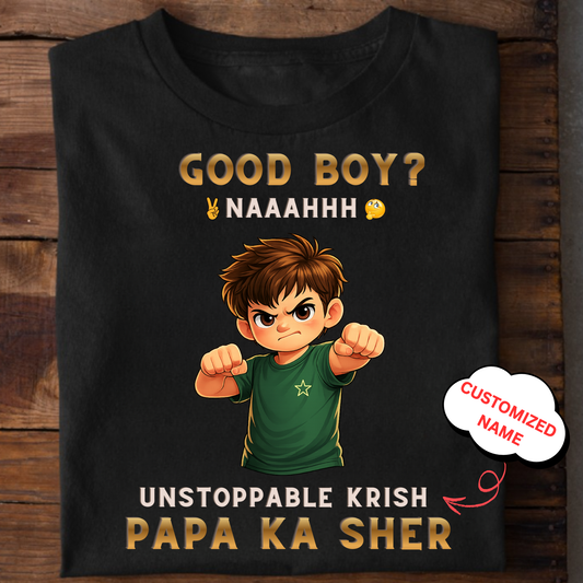 CUSTOMIZED- PAPA KA SHER KIDS & ADULT CLASSIC T-SHIRT