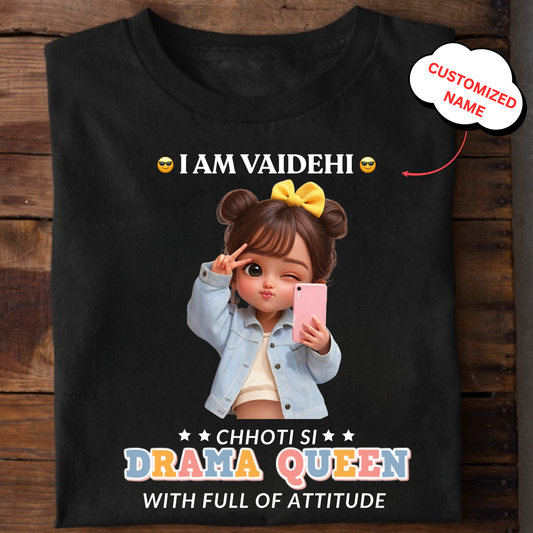CUSTOMIZED- DRAMA QUEEN KIDS & ADULT CLASSIC T-SHIRT