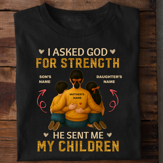 CUSTOMIZATION - MOTHER DAUGHTER'S & SON'S STRENGTH PREMIUM T-SHIRT