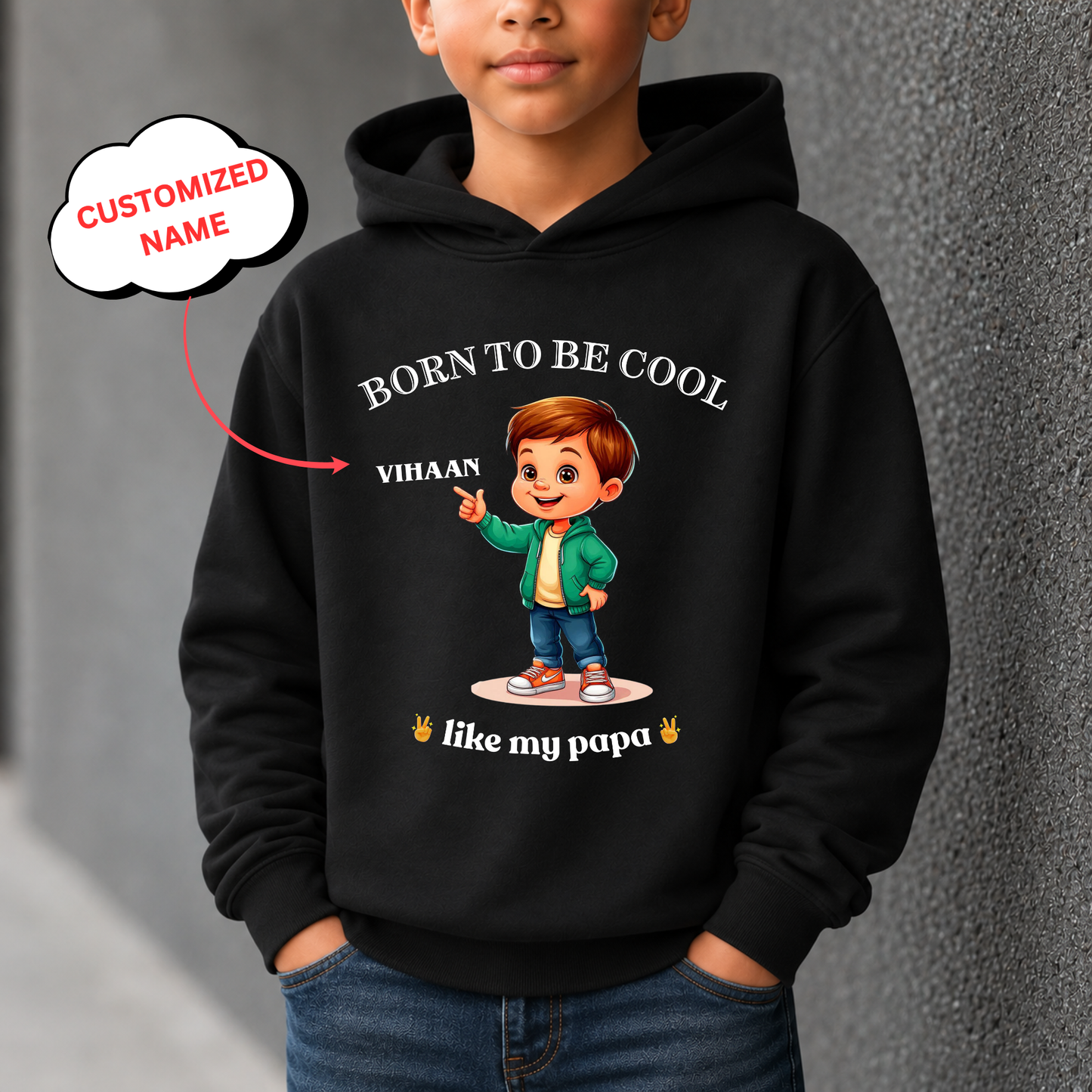 CUSTOMIZED - BORN TO COOL PREMIUM HOODIE