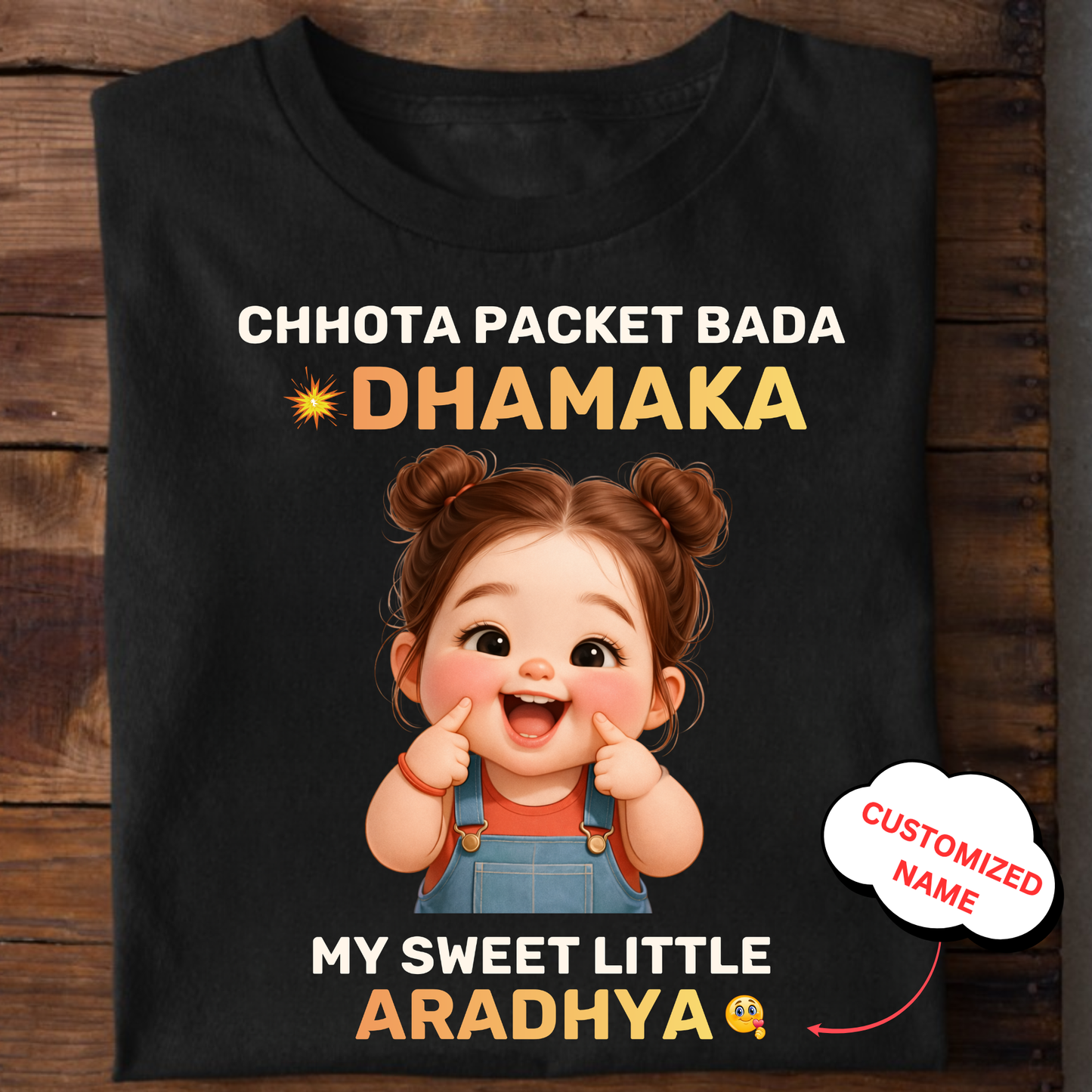 CUSTOMIZED- CHHOTA PACKET BADA DHAMAKA KIDS & ADULT CLASSIC T-SHIRT