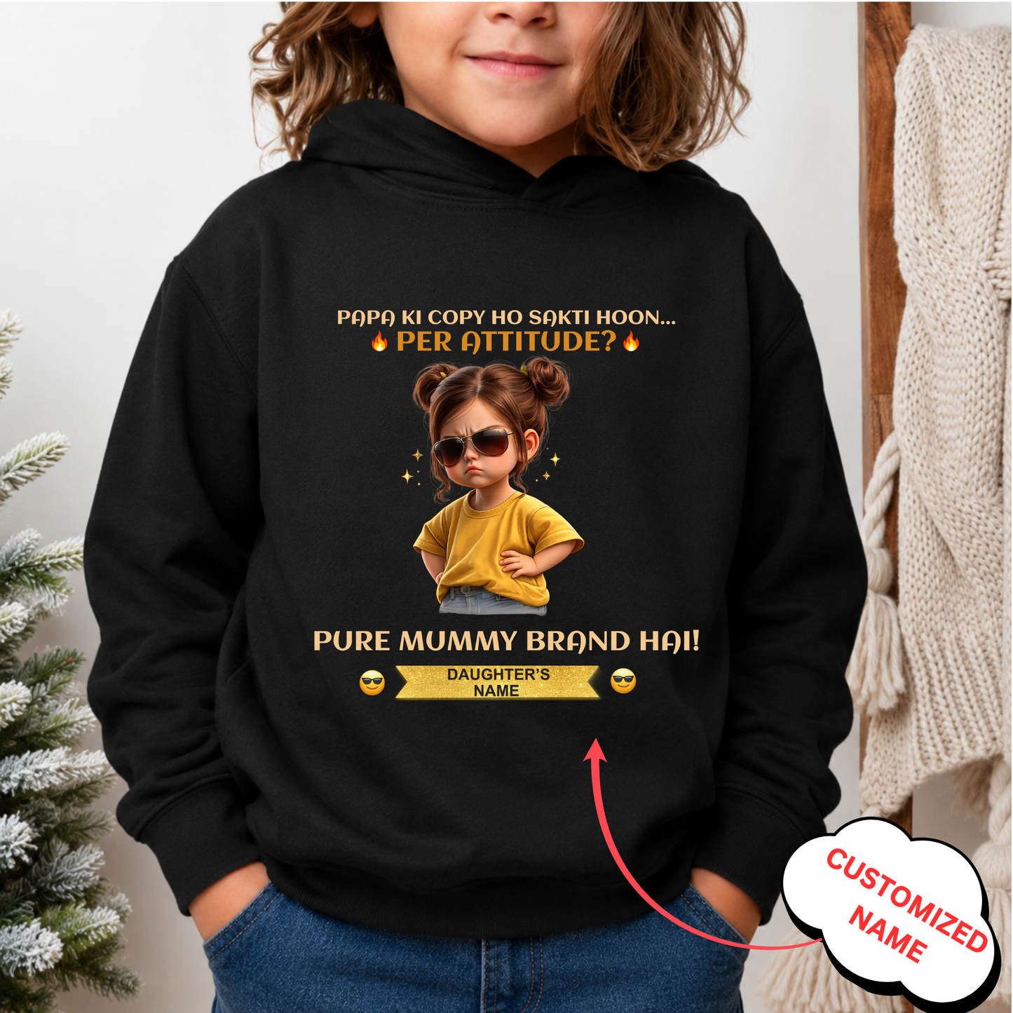 CUSTOMIZED - PURE MUMMY BRAND PREMIUM KIDS HOODIE
