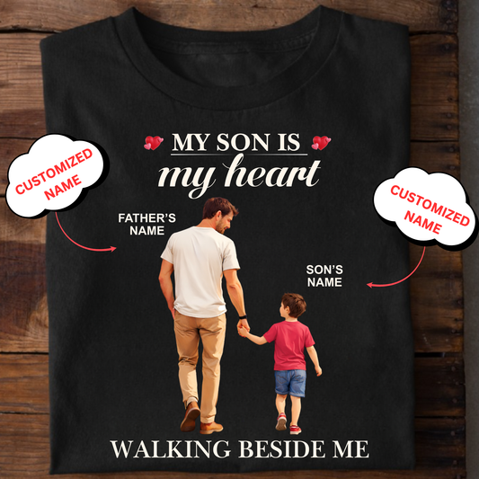 CUSTOMIZED- WALKING BESIDE ME (DAD & SON) CLASSIC T-SHIRT