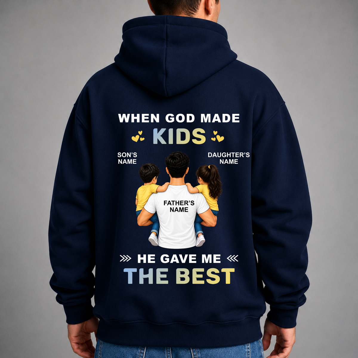CUSTOMIZED - THE BEST KIDS PREMIUM HOODIE (B)
