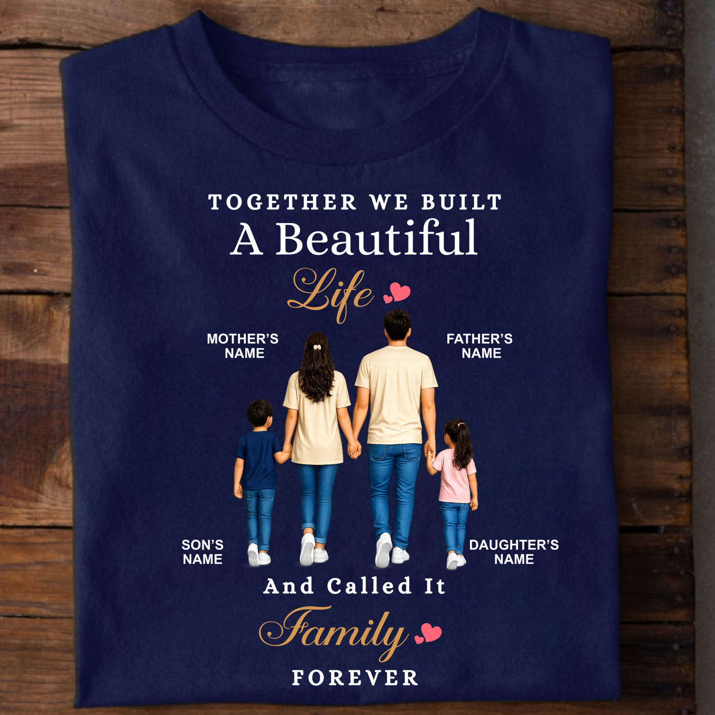 CUSTOMIZED - A BEAUTIFUL FAMILY WITH KIDS CLASSIC T-SHIRT