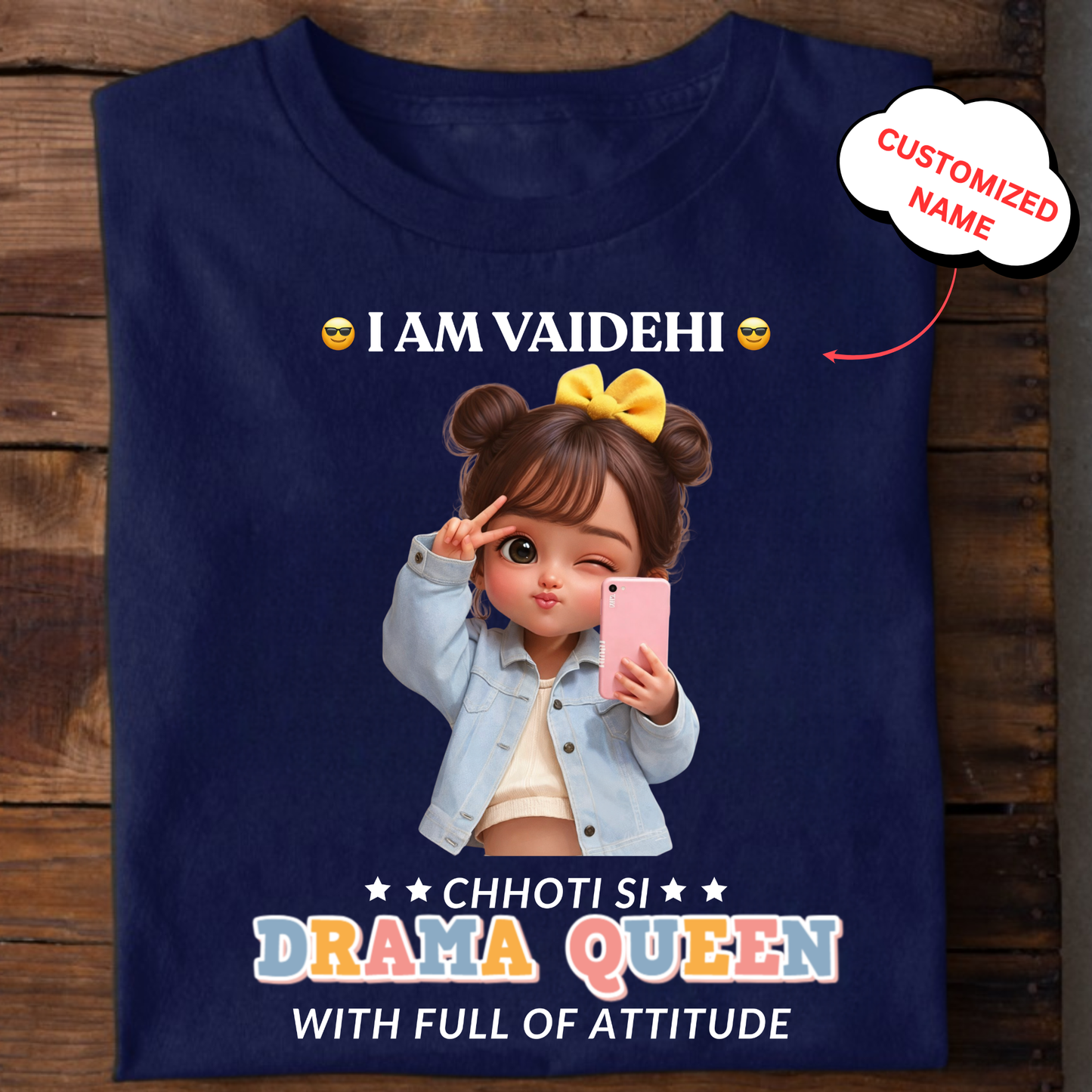 CUSTOMIZED- DRAMA QUEEN KIDS & ADULT CLASSIC T-SHIRT