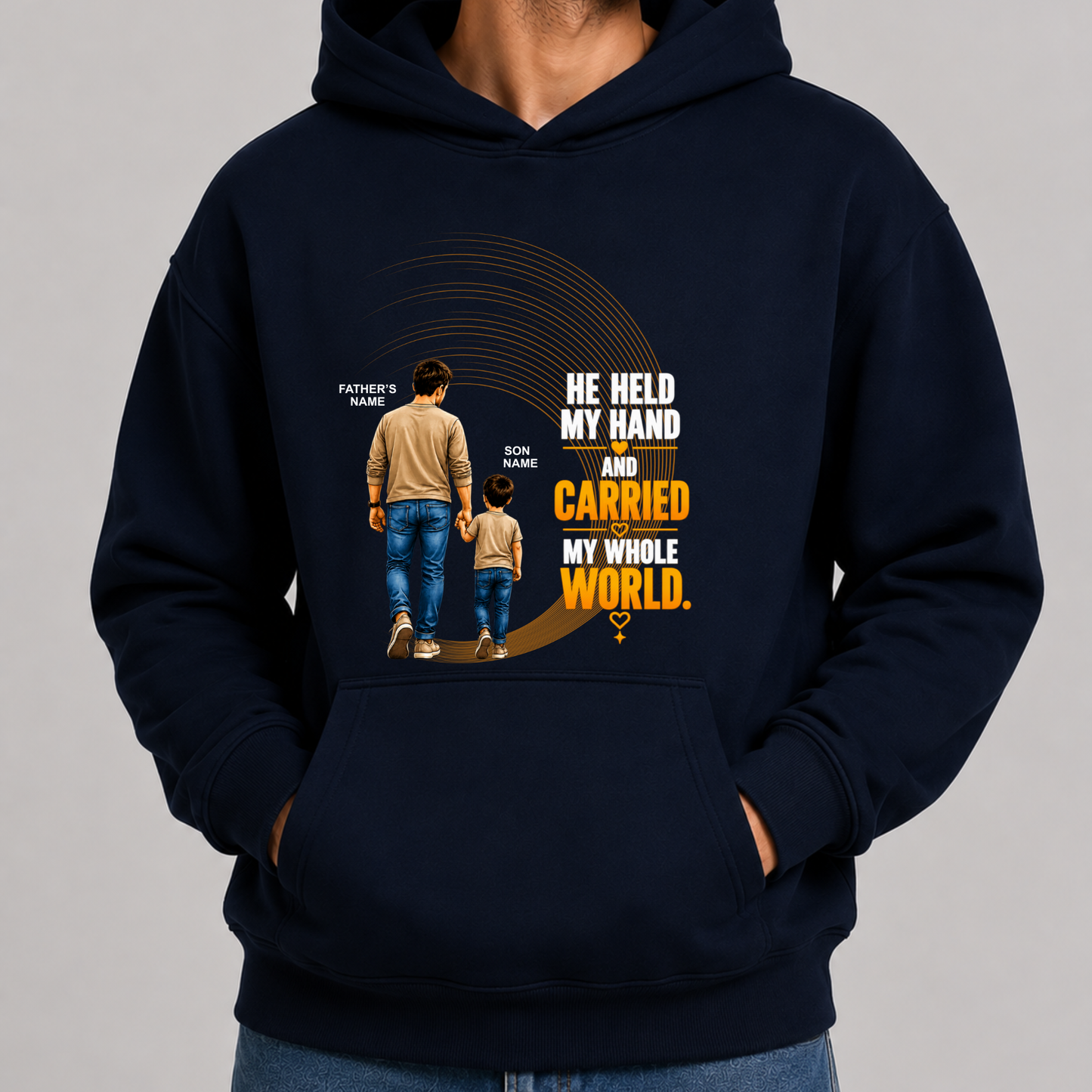CUSTOMIZED - MY WHOLE WORLD ADULTS HOODIE
