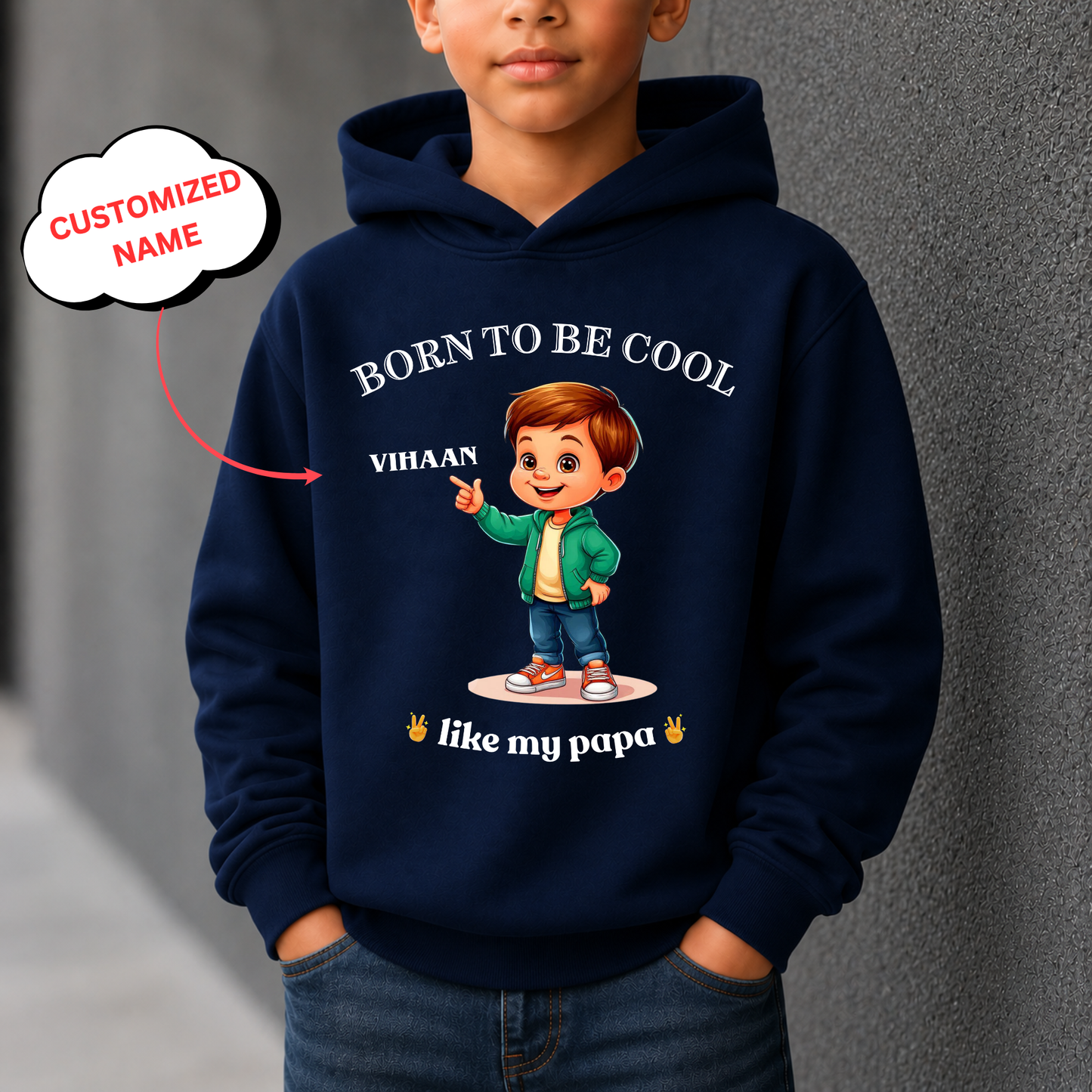 CUSTOMIZED - BORN TO COOL PREMIUM HOODIE