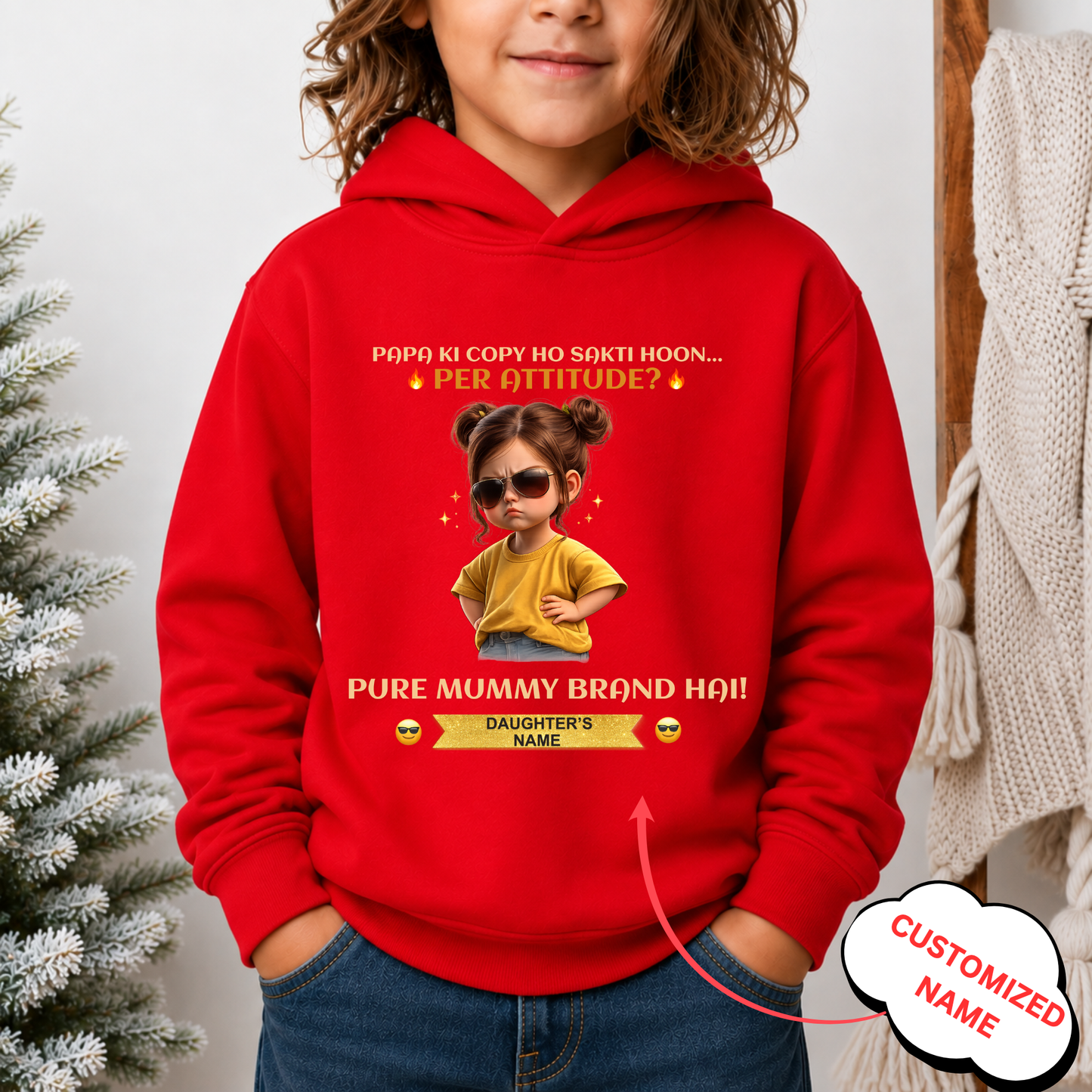 CUSTOMIZED - PURE MUMMY BRAND PREMIUM KIDS HOODIE