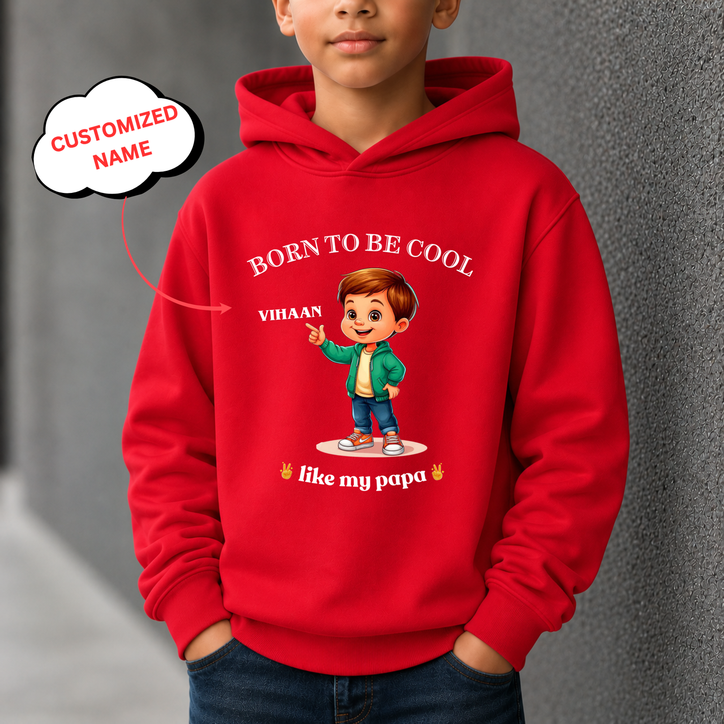 CUSTOMIZED - BORN TO COOL PREMIUM HOODIE