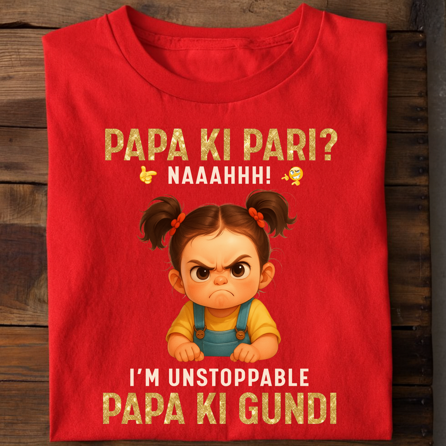 PAPA KI PARI, PAPA KI GUNDI KIDS & ADULT CLASSIC T-SHIRT