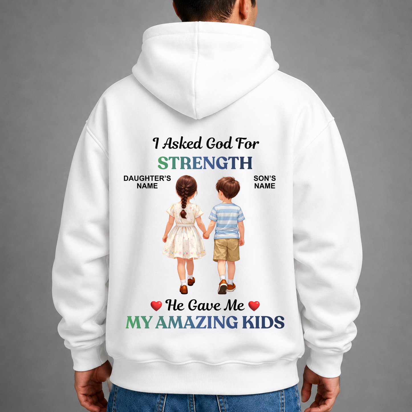 CUSTOMIZED - STRENGTH AMAZING KIDS PREMIUM HOODIE (B)
