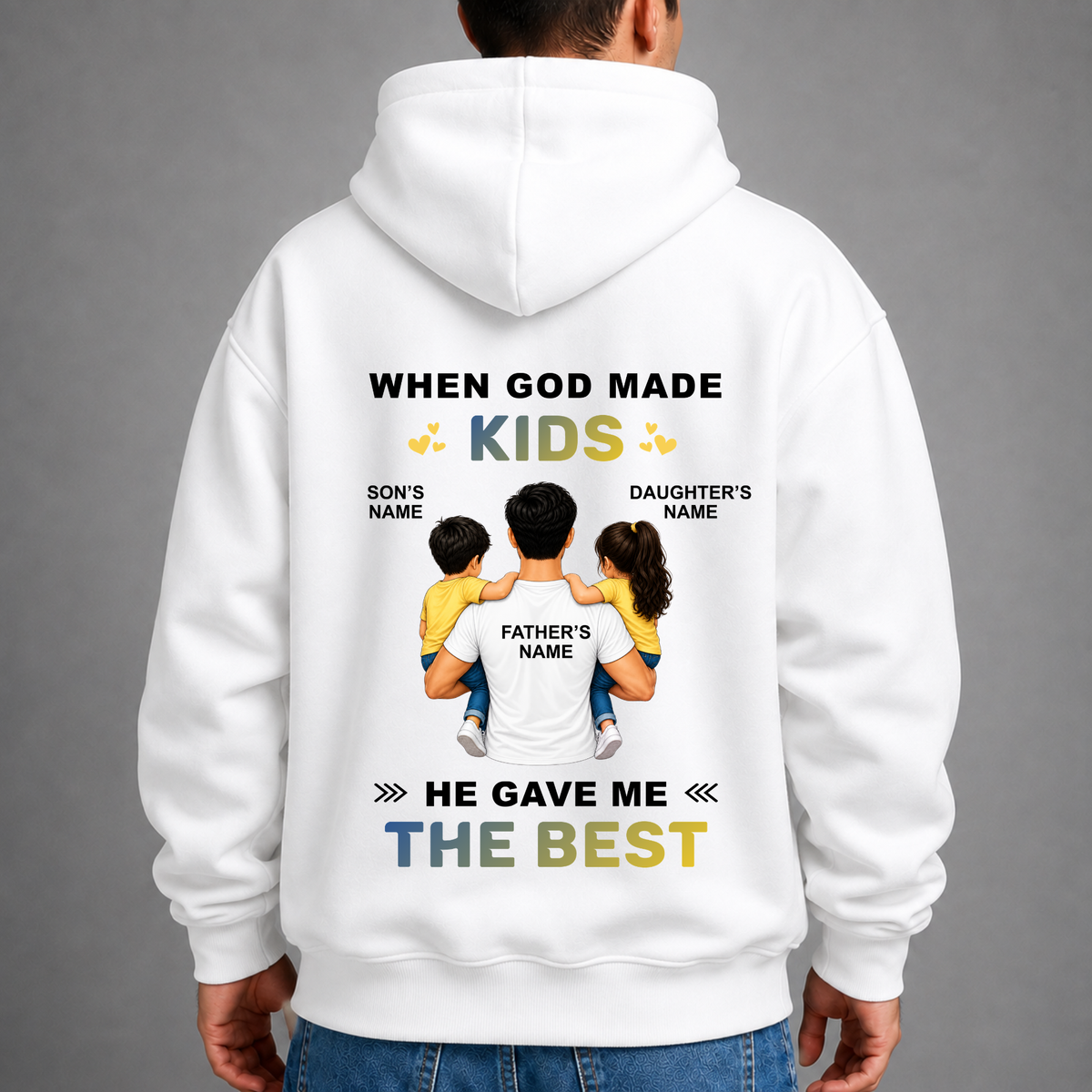 CUSTOMIZED - THE BEST KIDS PREMIUM HOODIE (B)