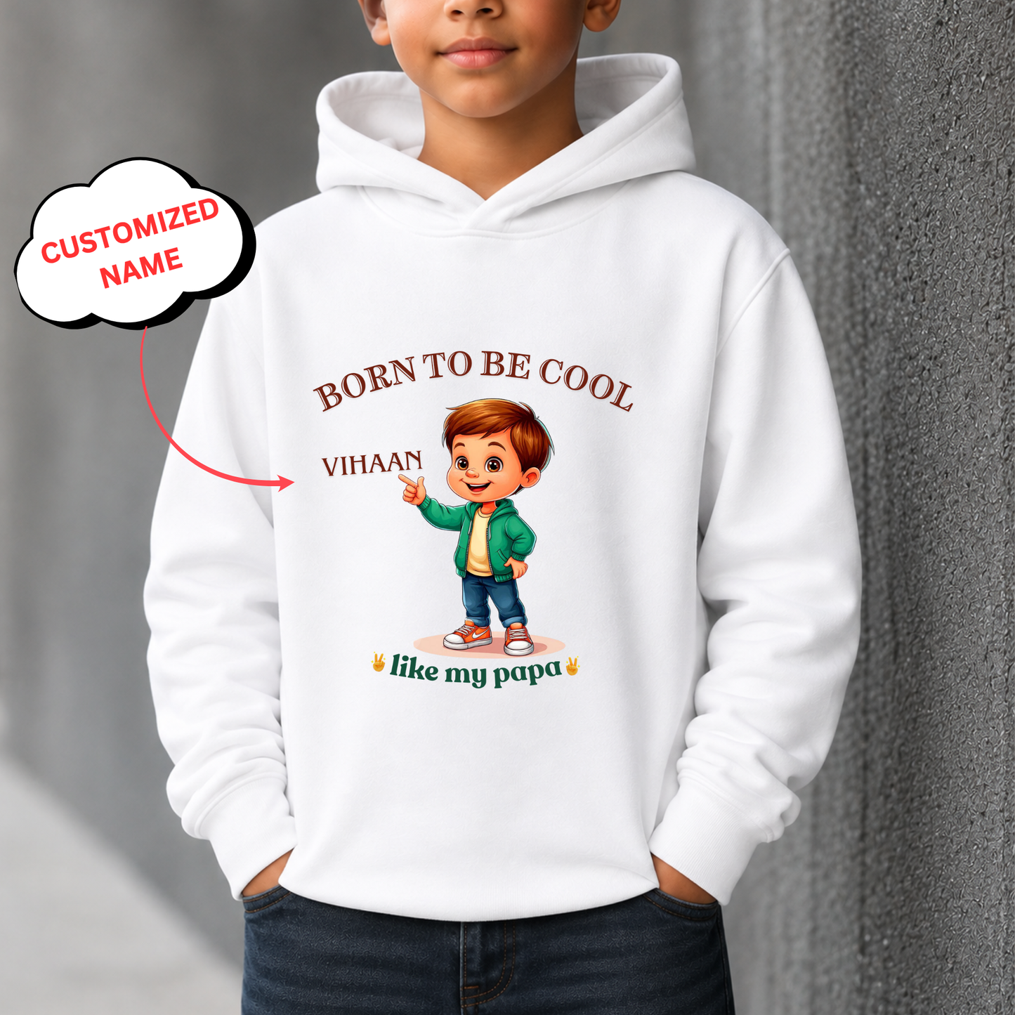 CUSTOMIZED - BORN TO COOL PREMIUM HOODIE
