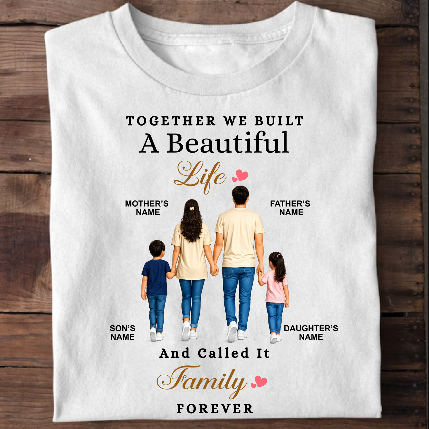 CUSTOMIZED - A BEAUTIFUL FAMILY WITH KIDS CLASSIC T-SHIRT