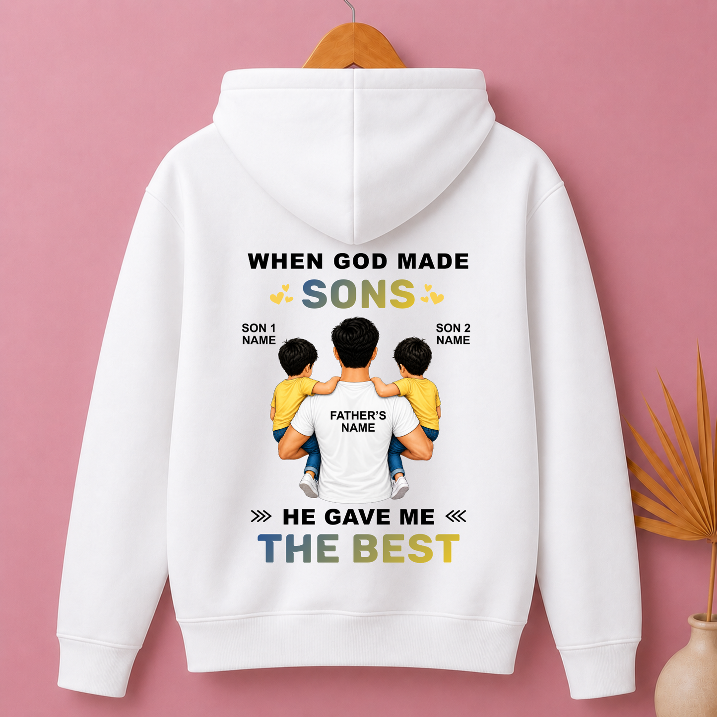 CUSTOMIZED - THE BEST TWO SONS PREMIUM HOODIE (B)