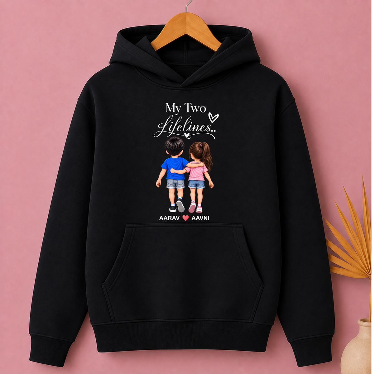 CUSTOMIZED-MY TWO LIFELINES (KIDS) PREMIUM HOODIE
